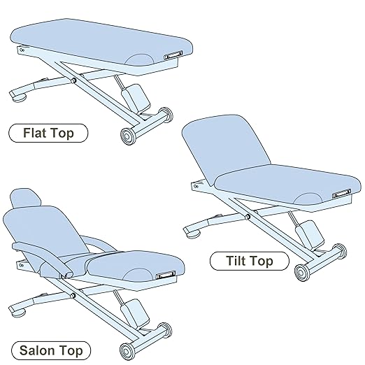EarthLite Ellora Electric Lift Massage Table with Manual Tilt, Made in USA, 30" x 73, Black