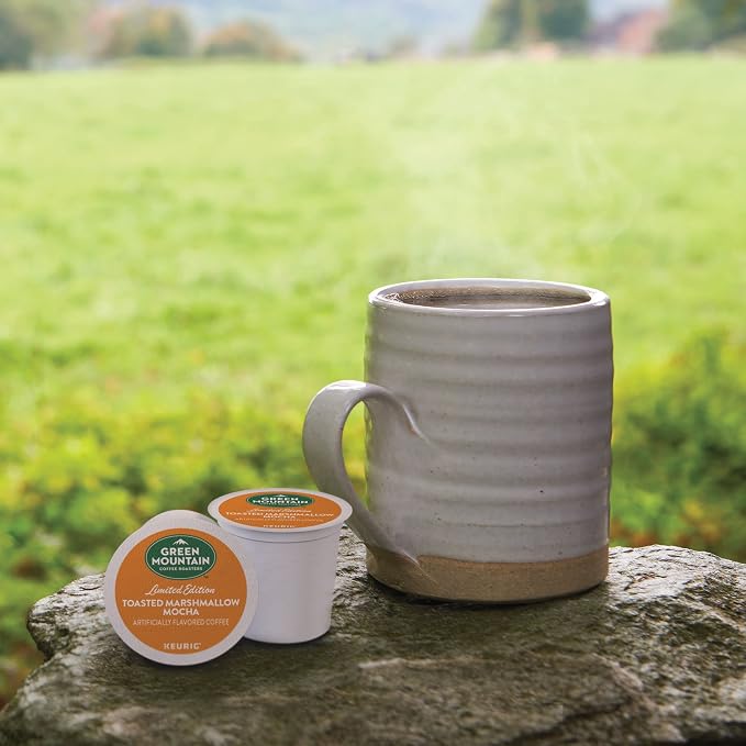 Green Mountain Coffee Roasters Toasted Marshmallow Mocha, Single-Serve Keurig K-Cup Pods, Flavored Light Roast Coffee, 24 Count