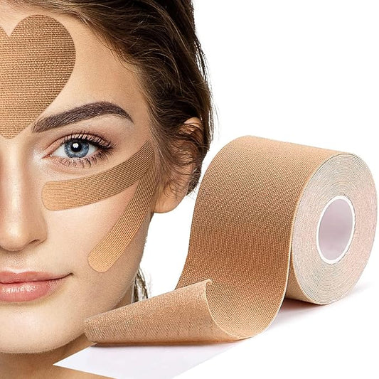 5cm Wide Anti Wrinkles Face Tape for Wrinkles Overnight Wrinkle Tape, Custom Cut to Size Face Lift Tape, Facial Tape, Kinesiology Tape for Face Forehead Frown 11 Lines Eye Smile Line Neck