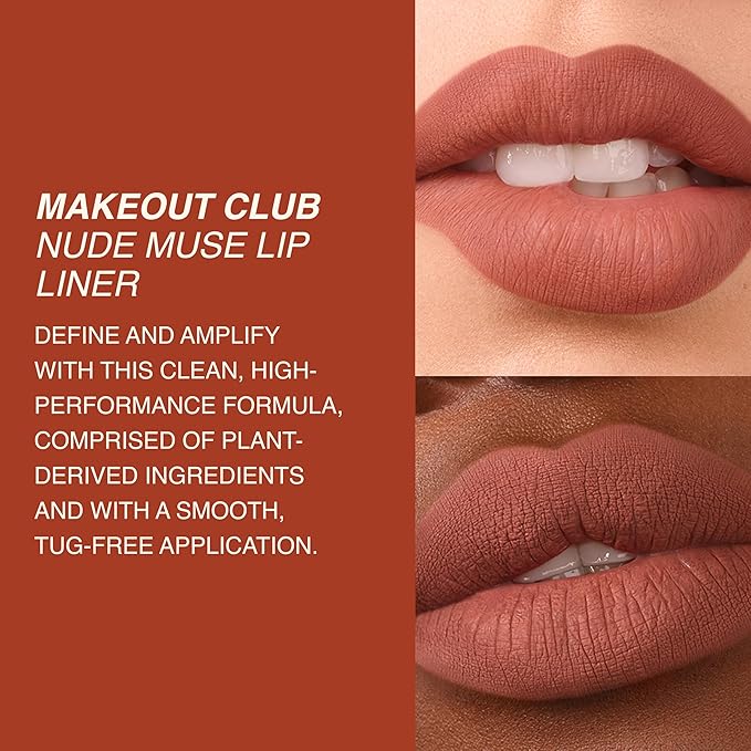 Freck Beauty MAKEOUT CLUB Lip Liner – Creamy Precision Formula, Long-Wearing, Smooth Application, Naturally Defined Finish, Designed to Pair with Soft Blur Lipstick | SHADE 04 (Rosey Cinnamon)