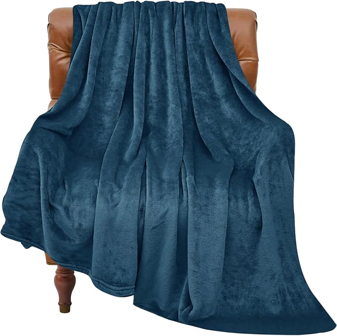 BEDELITE Fleece Blanket Soft Plush Twin Size Blanket Mineral Blue 60"x80" | Ultra Soft Fleece, Plush Microfiber, Lightweight Warmth, All Season Comfort, Fade Resistant, Machine Washable, Couch Sofa Bed