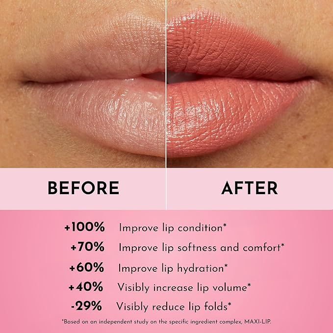 Lawless Women's Forget the Filler Lip-Plumping Line-Smoothing Satin Cream Lipstick, Tropic, Pink, 0.1 Ounce