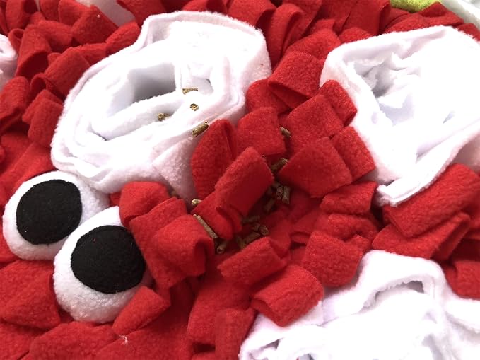 Pet Snuffle Mat Veggie Design Fleece Foraging Mats Interactive Feeding Toy Anti Slip Slow Feeder Treat Dispenser for Dogs Rabbits (Mushroom)