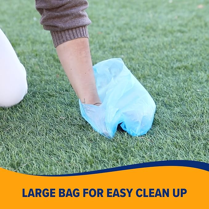 Arm & Hammer Durable Disposable Dog And Cat Waste Bags With Activated Baking Soda, 180 Dog Poop Bags, 9 x 14 Inches, Blue (Pack of 2)