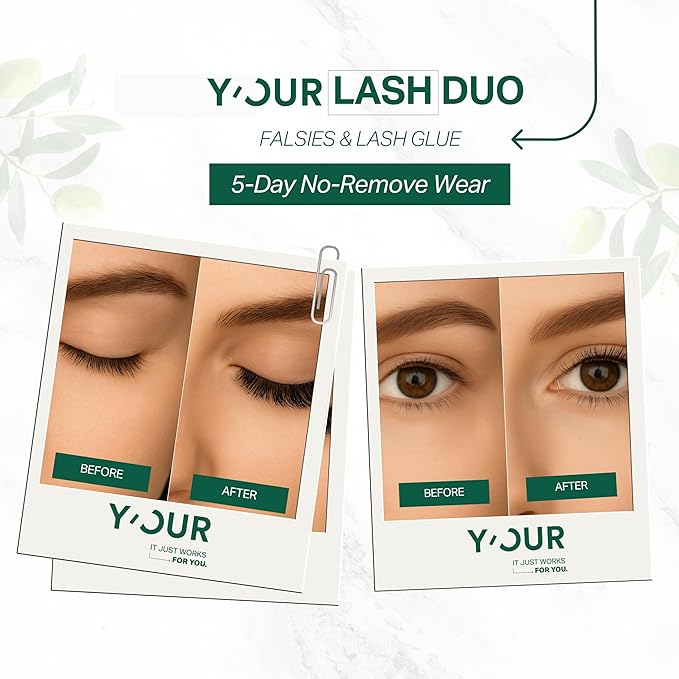 Y’OUR Luxury Lashes Duo | Reusable Lash Cluster with Long-Lasting Lash Glue | Lightweight, Cruelty-Free, Comfortable 4–7 Day Wear | Salon-Quality DIY Lash Extensions at Home for Every Eye Shape
