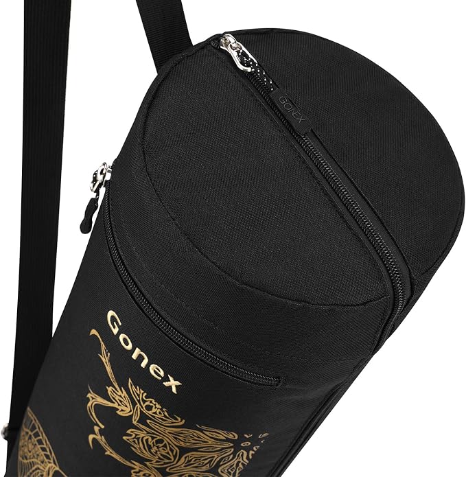 Gonex Yoga Mat Bag, Yoga Mat Carrier Full-Zip Exercise Yoga Mat Carry Bag for Women Men with 2 Multi-Functional Storage Cargo Pockets Extra Wide Adjustable Shoulder Strap