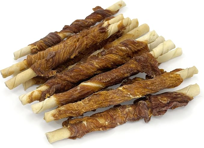 Pet 'n Shape Duck 'n Hide Twists - Duck Wrapped Rawhide Natural Dog Treats, Small, 1 Pound (Pack of 1)