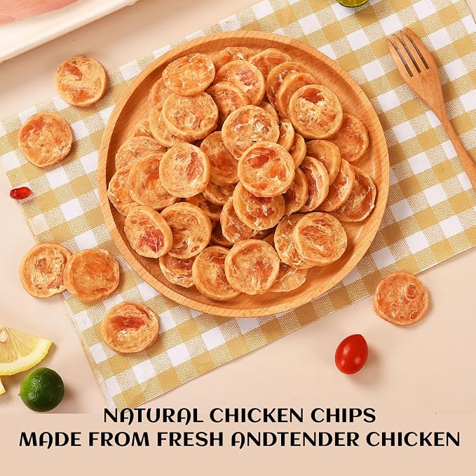 Dog Treats, Chicken Chips Grain Free Chewy Dog Snacks | Training Rewards for Small Medium Large Dogs