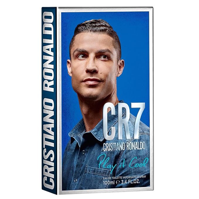 CR7 Play It Cool Cristiano Ronaldo - Eau De Toilette Cologne Scent for Men - With Mandarin, Bergamot, Lavender, and Musk - From Cristiano Ronaldo's Original Men's Fragrance Collection - 3.4 oz