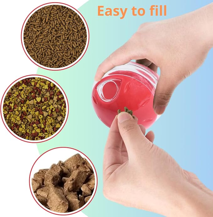 Ferret Treat Ball Interactive Toy Balls for Small Animal, Enrichment Toys Ferrets Dry Food Ball for Ferrets Guinea Pig Rat Chinchilla Hedgehog Bunny, Pet Ferret Accessories (S, Spiral)