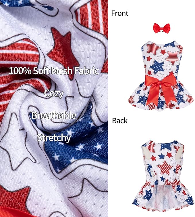 CuteBone Dog Mesh Dress Puppy Sundress Pet Outfit Summer Fashion for Small Dogs Girl Cat Clothes