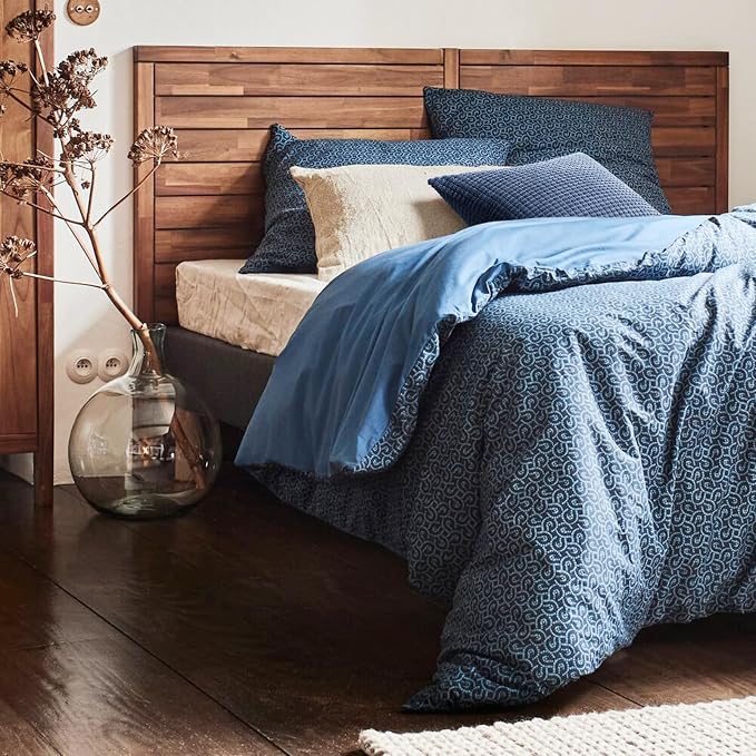 Softalker Corduroy Decorative Throw Pillow Covers 16x16, 2 Pack, Navy Blue | Soft Boho Striped Pillow Cases, Couch Fluffy Cushion Covers for Farmhouse Home Decor Bed Living Room