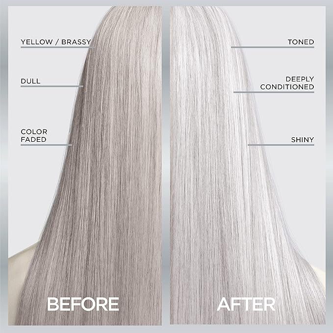 L’Oreal Paris Le Color Gloss One Step Toning Gloss, In-Shower Hair Toner with Deep Conditioning Treatment Formula for Gray Hair, Silver White, 1 Kit