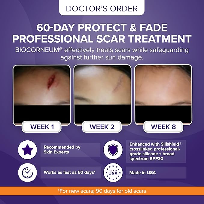 Advanced Scar Treatment with Silishield® & SPF 30 50g – Made in the USA, Fast-Drying, Water-Resistant Silicone Scar Gel - Surgeon Recommended for New & Old Scars - Suitable for Children Over 6 Months