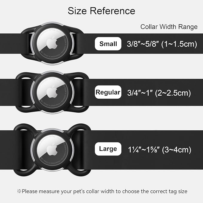 Waterproof AirTag Holder for Dog Collar, Soft Slide-On Dog AirTag Holder | Full-Body Protection, No-Dangle Fit, Ultra-Durable, Lightweight, Tool-Free Installation, Clear Cover, Fits Dog & Cat Collars
