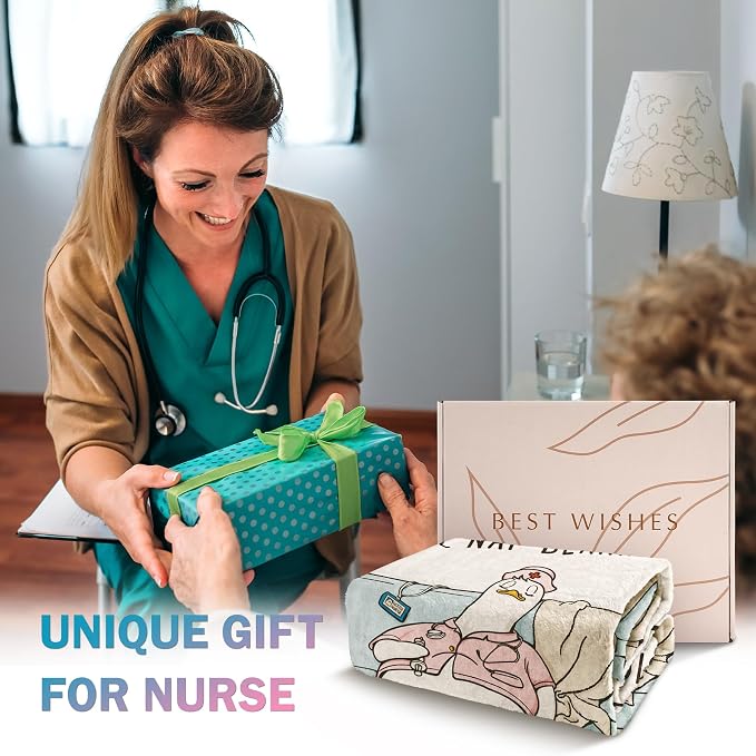 Nurses Gifts for Women/Men, Cute Nurses Week/Appreciation Gifts | Soft LPN RN Nurse Blanket, Nursing Student Graduation Gift Flannel Throw Blanket 60" X 50"