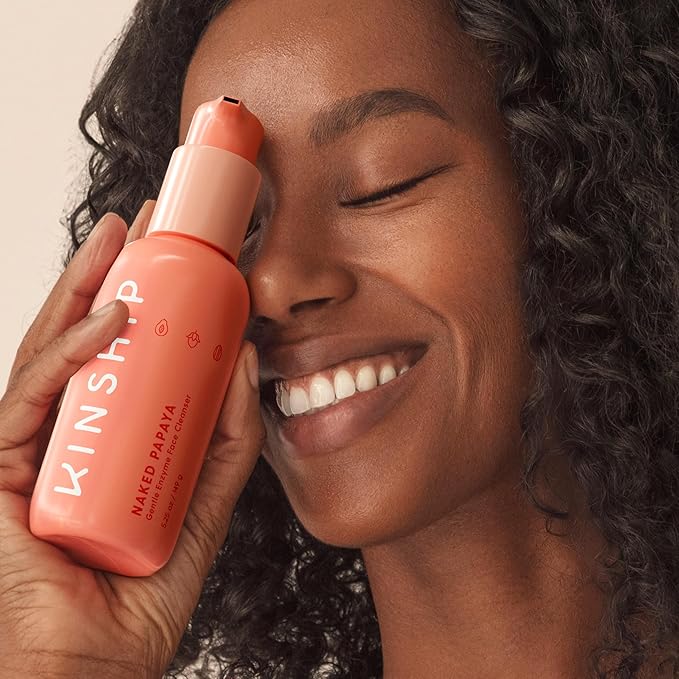 Kinship Naked Papaya Hydrating Gentle Cleanser | Natural Cream Face Wash | Vitamin E, Jojoba Oil Facial Cleanser | Makeup Remover | Sensitive Skin Care (5.25 Oz)