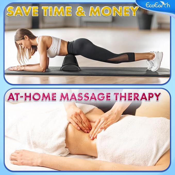 EcoEarth Psoas Release Massage Tool - Black - Deep Tissue Hip Flexor Massager with Anti Slip Base - Myofascial Massage Tool for Lower Back & Psoas Muscles - Trigger Point Massager