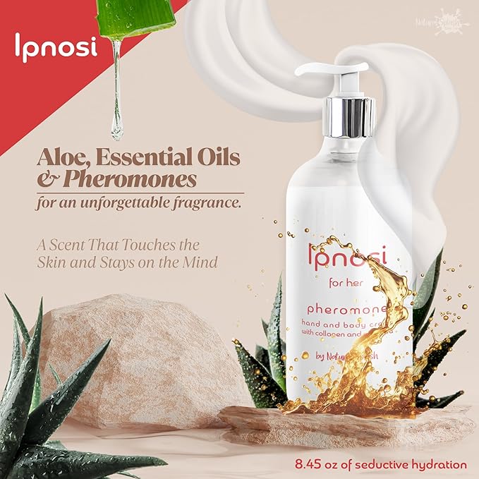 Ipnosi Pheromone Body Cream for Women, Sensual Hand & Body Moisturizer, Long-Lasting Fragrance with Essential Oils, 100% Vegan & Cruelty-Free by Natural Splash - 8.45 Fl Oz