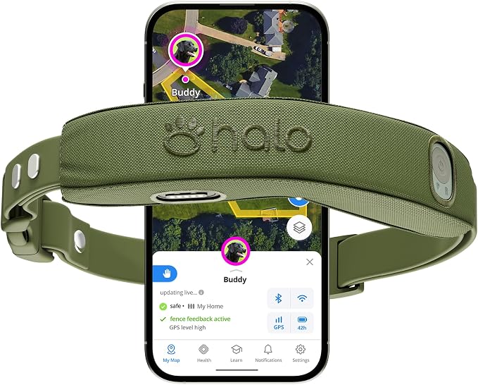 Halo Collar 5 GPS Wireless Dog Fence, Ranger | Keep Your Dog Safe with Custom Boundaries, Real-Time Tracking, and Instant Alerts at Home, Away, or Off-Grid