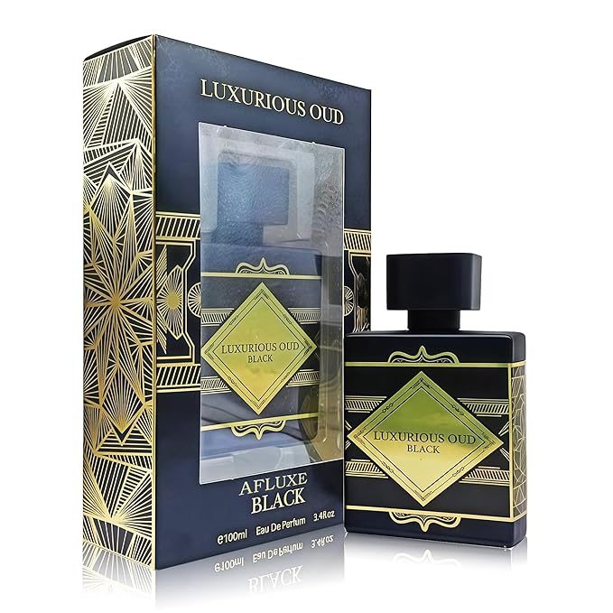 AFLUXE LUXURIOUS OUD BLACK Cologne For Men – Long-Lasting Woody Perfume Oil – Eau de Parfum – 100ml