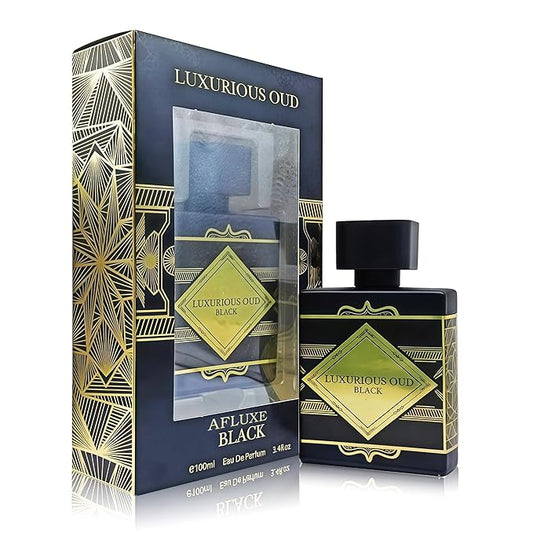 AFLUXE LUXURIOUS OUD BLACK Cologne For Men – Long-Lasting Woody Perfume Oil – Eau de Parfum – 100ml