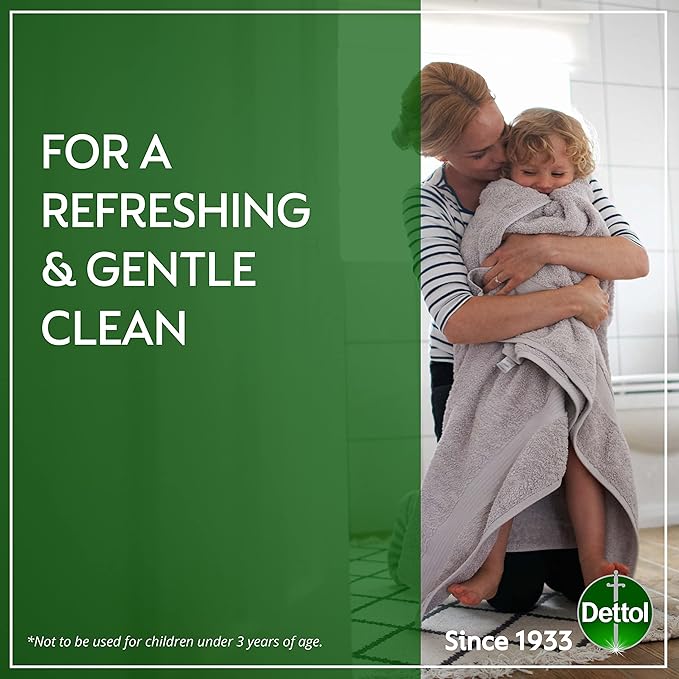 Dettol Cool Body Wash and Shower Gel, Body Wash with Mint and Bergamot, 8.45 Fl Oz (Pack of 1)
