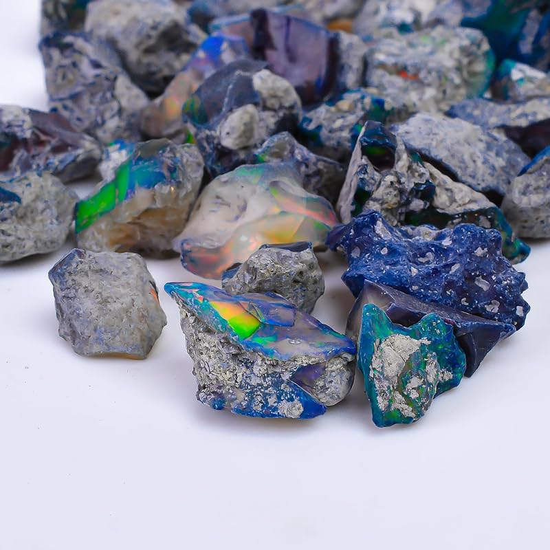 50 carats Raw Black Opal Gemstone and Crystals, Wholesale Gemstone Lot, Rough Crystals, Rock Stones, Jewelry Making Supplies, DIY & Crafts, A+ Grade