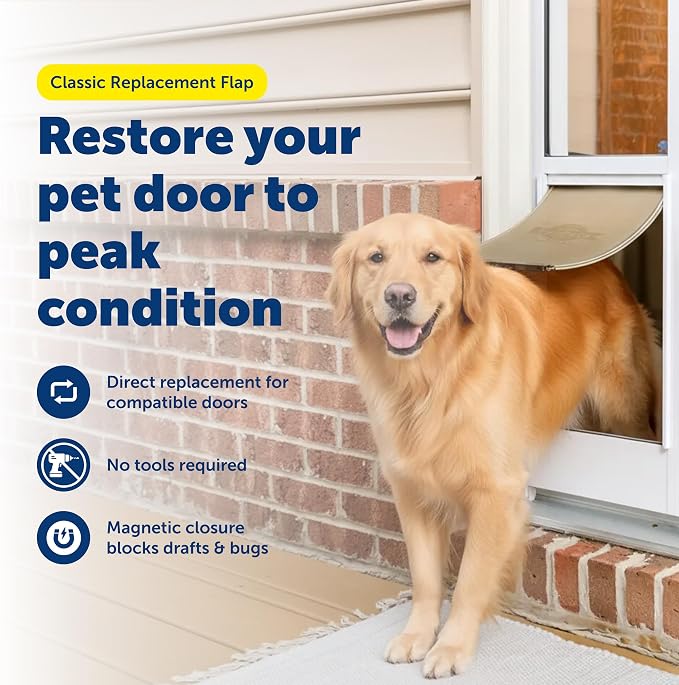 PetSafe Classic Replacement Flap - Large - Compatible with Discontinued PetSafe Doors, Frosted