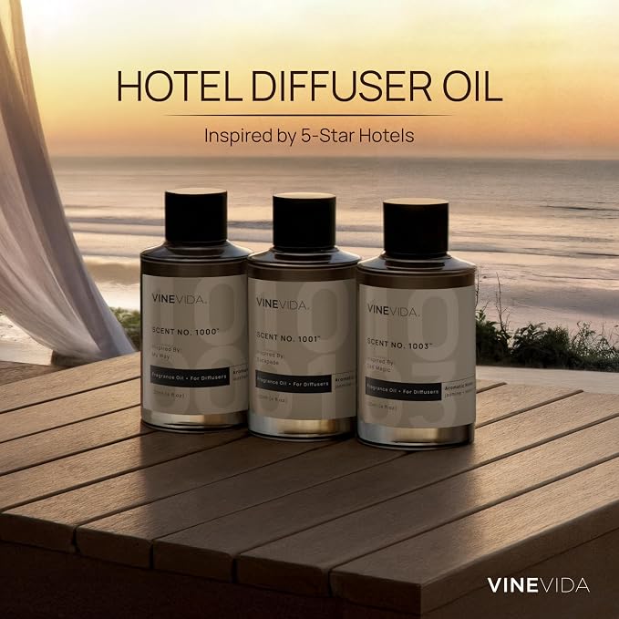 VINEVIDA (4oz) Hotel Fragrance Collection Diffuser Oil - Scents for Home - Cold Air Diffuser Oil - Essential Oil - No.1000 Inspired by My Way