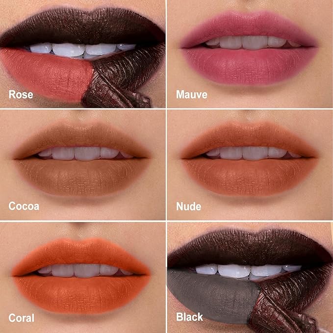 OETUIOW Lip Tint Stain Peel Off - Sweat-Proof Lip Liner Stain, Create A Natural Lip Color, Enhancing Complexion for All Skin Types Vegan Formula (Black)