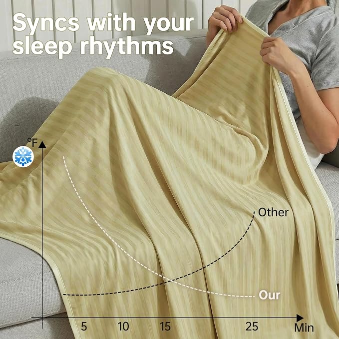 Guohaoi Cooling Blanket for Hot Sleepers and Night Sweats 90"x108" King | Arc-Chill Q-Max >0.5 Cool Fiber,100% Oeko-Tex Certified Lightweight Summer Blanket for Travel/Outdoor Ultra Cold Breathable