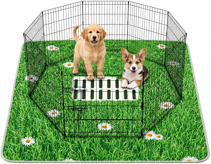 Aitmexcn Washable Pee Pads for Dogs, 2 Pack Lawn Puppy Pads, 31'' x 36'' | Highly Absorbent, Waterproof Layer, Machine Washable, Non-Slip Bottom, For Puppy Training and Crates