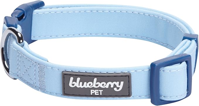 Blueberry Pet Iconic High Street Fashion Adjustable Dog Bandana Collar with Bow Tie, Medium, Neck 14.5"-20"