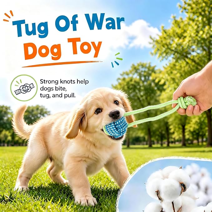 3Pcs Dog Rope Toys for Puppy, Dog Chew Toy for Medium&Small Dog