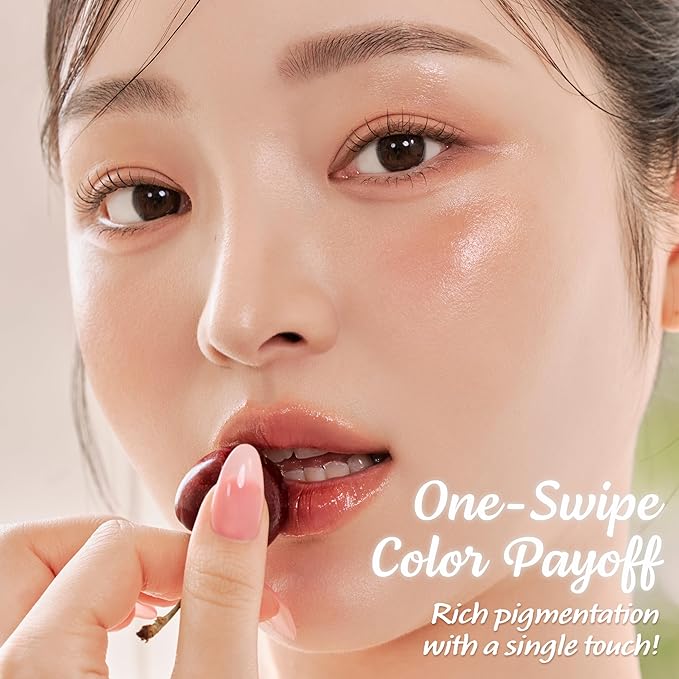 TOUCH IN SOL In My Heart Stick Blush (#Reddish brick) - Cream Blush Stick for Korean Makeup, Lip, Cheek & Shading Multi-Use, Blendable Milk Blusher for Dewy Glow, Kbeauty (0.21 Oz)