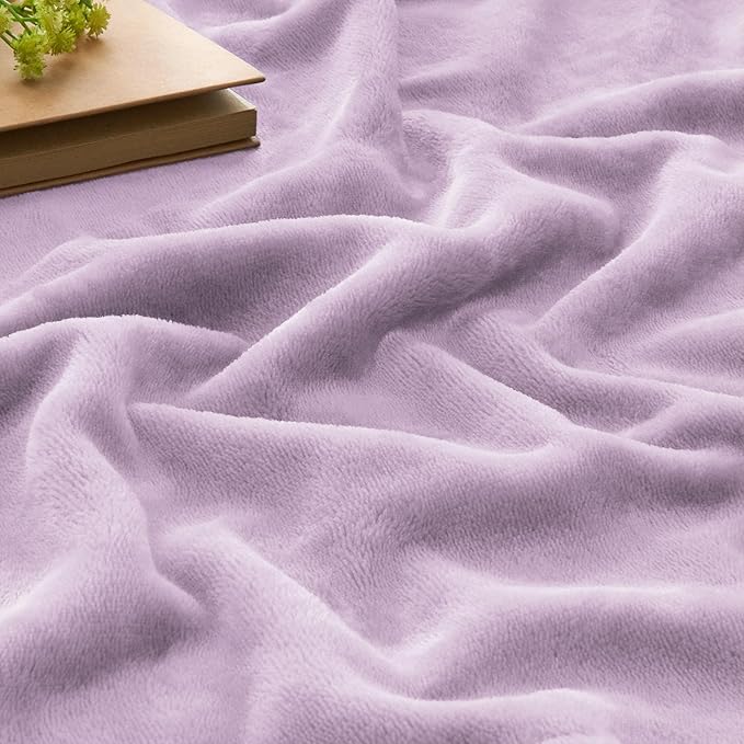 BEDELITE Fleece Blanket Soft Plush Throw for Couch Lilac 50"x60" | Ultra Soft Fleece, Plush Microfiber, Lightweight Warmth, All Season Comfort, Fade Resistant, Machine Washable, Couch Sofa Bed