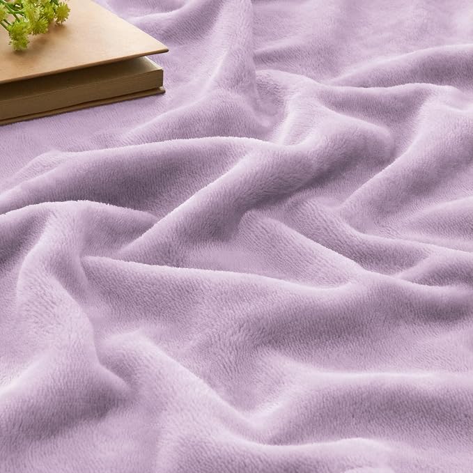 BEDELITE Fleece Blanket Soft Plush King Size Bed Blanket Lilac 108"x90" | Ultra Soft Fleece, Plush Microfiber, Lightweight Warmth, All Season Comfort, Fade Resistant, Machine Washable