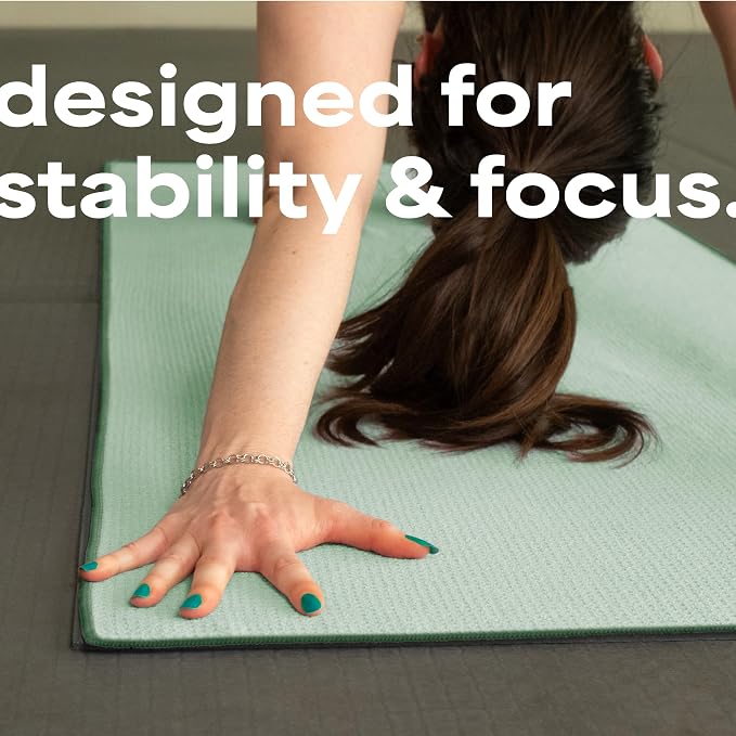 S&T INC. Aura Yoga Mat Towel with Non-Slip Grip, Enhanced Silicone Grip, Soft and Absorbent for Gym, Pilates, and Hot Yoga Mat, 2 Pack, 24 inches x 72 inches, 340GSM, Sage Green