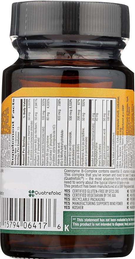 Country Life Coenzyme B Complex, 30-Count