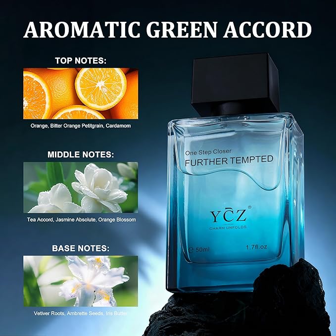 Ycz Men's Blue Wood Shadow Perfume for Men, 1.7 oz. Long Lasting Eau De Parfum Cologne For Men, Daily Use Men's Casual Cologne, A Signature Scent Great Holiday Gift A Gift for Any Occasion