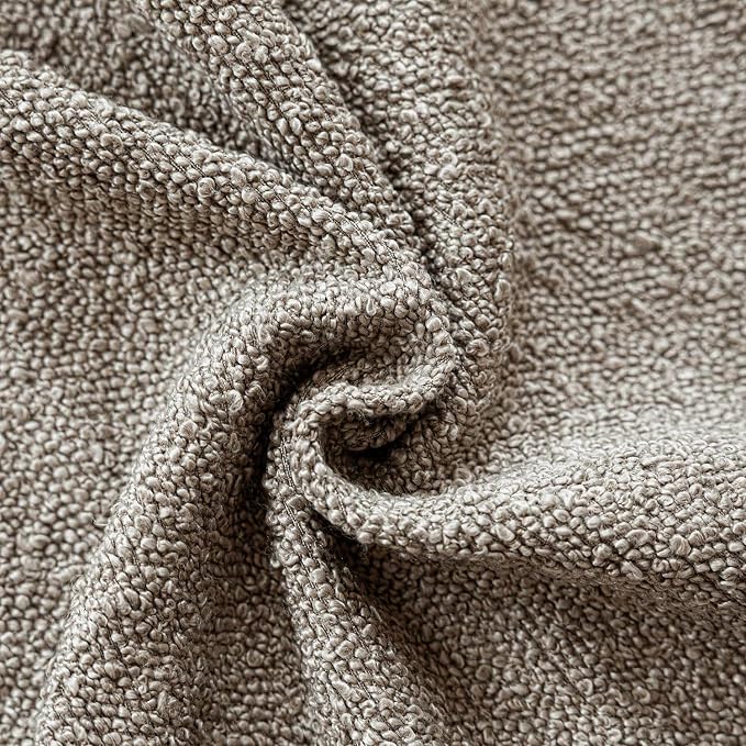 Foindtower Pack of 2 Textured Boucle Throw Pillow Covers Accent Solid Pillow Cases Cozy Soft Decorative Couch Cushion Case for Chair Sofa Bedroom Living Room Home Decor 20x20 Inch Light Taupe