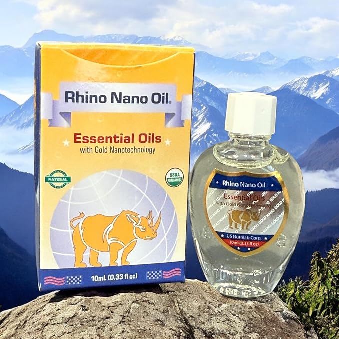 1 Pack - Rhino Nano Essential Oil - Dau Con Te Giac Cong Nghe Nano - 10mL per Bottle - Product of USA