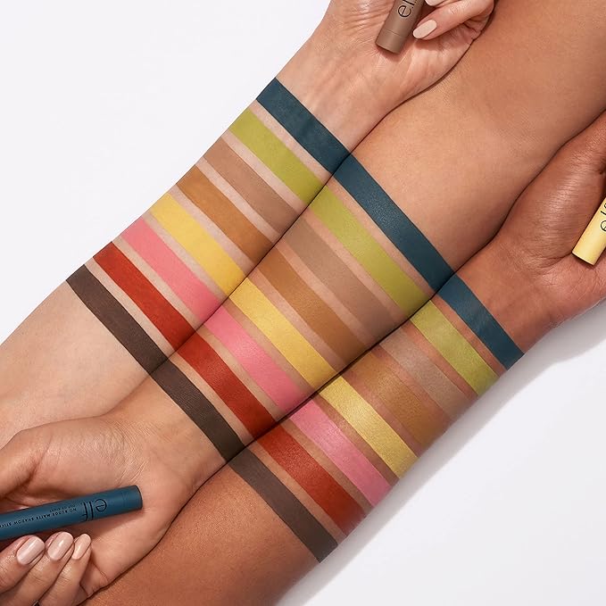 e.l.f. No Budge Matte Shadow Stick, One-Swipe Cream Eyeshadow Stick, Long-Wear & Crease Resistant, Matte Finish, Vegan & Cruelty-Free, Stellar