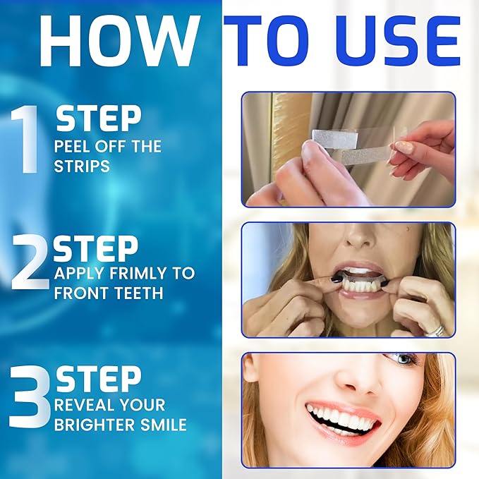 GlowyDent Teeth Whitening Strips – 21 Treatment (42 Strips), Pap+ Enamel-Safe Whitening Technology, Peroxide-Free for Sensitive Teeth