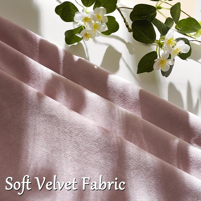 GIGIZAZA Sweet Lilac Velvet Throw Pillow Covers 22x22 Pack of 2 | Decorative Pink Pillows for Couch Sofa,280gsm Soft Textured Fabric,Modern Square Pillowcases,Luxury Cushion Covers