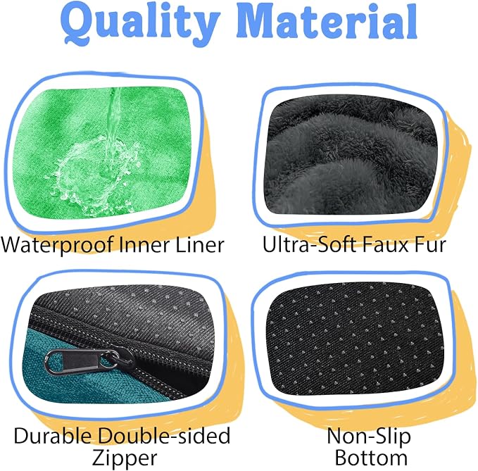 Waterproof Orthopedic XL Dog Bed for Large and Extra Large Dogs | Egg Crate Foam, 4-Sided Bolster Support, Waterproof Liner, Non-Slip Bottom, Machine Washable Cover, 42 x 30 Inch