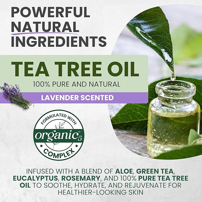 Tea Tree Lavender Body Wash MaxTherapy, Itchy Skin Relief, Antifungal Defense, Fights Body Odor, Soothes Jock Itch & Athlete's Foot, Intimate Wash, Men & Women, 2-Pack, Limited Edition