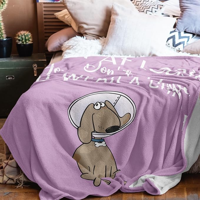 Get Well Gifts for Women/Men After Surgery, Sympathy Gift, Feel Better/Get Well Soon Gifts for Women, Surgery Recovery Gifts for Men, at Least You Dont Have to Wear A Cone Blanket 50"x60"