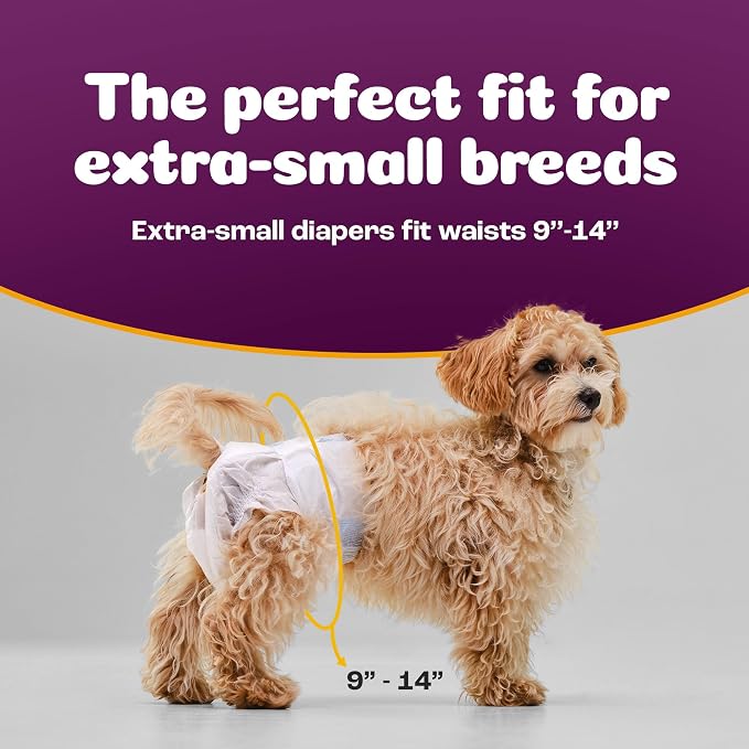 Inspire Pet Care Dog Diapers Female Dogs | Bulk Value Doggie Incontinence | For Heat, Pee or Period and Housebreaking
